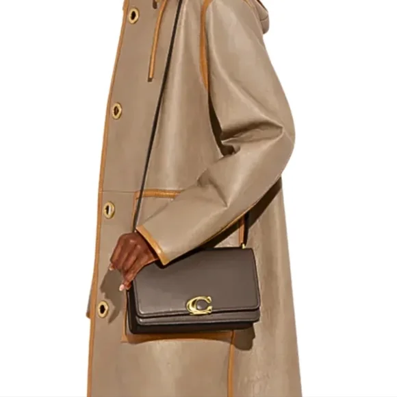 Coach Bandit Shoulder Bag Dark Stone New - Picture 3 of 12